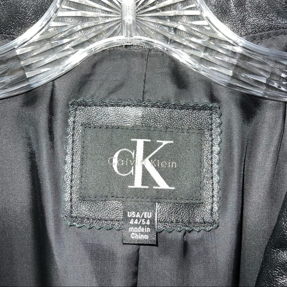 Calvin Klein Man 100% Lather Jacket Size XL/Eu 44 - Picture 6 of 6